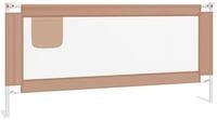 vidaXL Bettschutzgitter, Kleinkind-Bettschutzgitter Taupe 200x25 cm Stoff