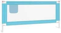vidaXL Bettschutzgitter, Kleinkind-Bettschutzgitter Blau 200x25 cm Stoff