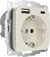 2USB Steckdose 2USB 2U-449382 Schutzkontakt-Steckdose erh&ouml;hter Ber&uuml;hrungsschutz, mi