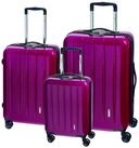 CHECK.IN&reg; Kofferset Check.IN 3-tlg. Kofferset LONDON 2.0 mit 4 Rollen - beere
