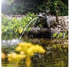 esotec Wasserspeier Solar Komplettset Frosch liegend H=24cm, Pumpe 380l/h Modul...