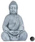 relaxdays Buddhafigur Buddha Figur 50 cm, Hellgrau