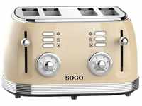 Sogo Toaster 4-Scheiben-Toaster Eternal Retro Serie, Kontrollleuchte,...