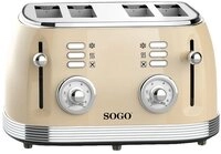 Sogo Toaster SOGO Human Technology 4-Scheiben-Toaster Kontrollleuchte, Toastfunkti,
