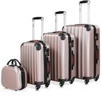 monzana Koffer Monzana, 4 Rollen, Baseline 4tlg Rose-Gold Beautycase M L XL...