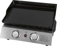 JUSTUS Camping-Gasgrill Tischgrill BBQ-Plancha "Grilleau 2" (silber, 2...