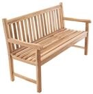 VCM Gartenstuhl 3er Sitzbank Gartenbank Landhausstil Teak Holz (1 St)