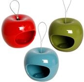Tchibo - 3 Keramik-Futterspender in Apfelform - blau