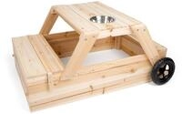 small foot Sandkasten mit Sitzgruppe und Matschtisch - braun