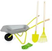 small foot Schubkarre mit Gartenwerkzeug - grau