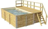 Weka Gartenpool inkl. Sonnendeck - braun