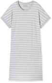 Schiesser Kurzarm-Sleepshirt - Damen - Gr. 36 - grau/gestreift