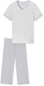 Schiesser 3/4-Pyjama - Damen - Gr. 36 - grau/gestreift