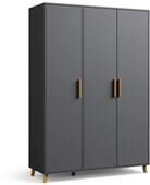 Rauch Dreht&uuml;renschrank &raquo;Shinjo&laquo; - 140x53x203cm - grau - Holz / Holz