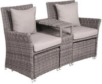 Tchibo - Relaxsessel &raquo;Calgary&laquo; mit 2 Hockern - 155x70x90cm - hellbraun - Kunststoff