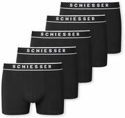 5 Schiesser Shorts - Herren - Gr. S/4 - schwarz