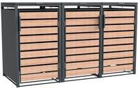 Tchibo - M&uuml;lltonnenbox - 200x80x116cm - anthrazit -