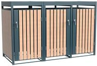 Tchibo - M&uuml;lltonnenbox mit Blumenkasten - 200x84x125cm - anthrazit - Stahl