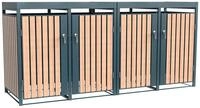 Tchibo - M&uuml;lltonnenbox mit Blumenkasten - 264x84x125cm - anthrazit - Stahl