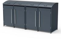 Tchibo - M&uuml;lltonnenbox - 278x83x135cm - anthrazit - Stahl