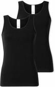 2 Schiesser Tr&auml;gertops - Damen - Gr. 36 - schwarz