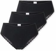 3 Schiesser Brazilian-Slips - Damen - Gr. 36 - schwarz