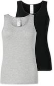 2 Schiesser Tops - Damen - Gr. 36 - schwarz