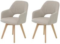 Tchibo - 2 Hela St&uuml;hle &raquo;Stade&laquo; - 57x61x88cm - beige -