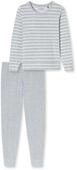 Schiesser Frottee-Pyjama-Set - Damen - Gr. 36 - grau/gestreift
