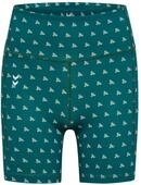 hummel&reg; Damen-Short-Tights - Damen - Gr. L - dunkelgr&uuml;n/print