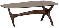 Tchibo - Woood Couchtisch &raquo;Flash&laquo; - 110x60x42cm - braun - Glas / Holz