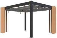 Sojag Pavillon mit Stoffdach - 1x24x239cm - schwarz - Aluminium / Polyester /