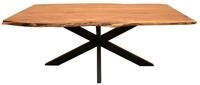 deVries Esstisch &raquo;Catania&laquo; - 200x90x77cm - schwarz - Akazienholz / Metall