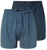 2 Schiesser Jersey-Boxer - Herren - Gr. Xxl/8 - dunkelblau/print
