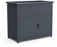 Tchibo - Metall-Hochbeet mit Stauraum - 100x50x85cm - anthrazit -