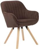 deVries Diningsessel &raquo;Matera&laquo; - 59x61x84cm - dunkelbraun - Polyester / Holz /
