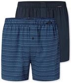2 Schiesser Boxershorts - Herren - Gr. S/4 - dunkelblau/print