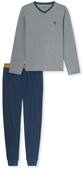 Schiesser Pyjama-Set - Herren - Gr. 48 - blau/gestreift