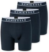 3 Schiesser Long-Shorts - Herren - Gr. S/4 - dunkelblau