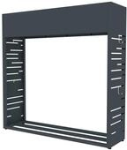 Tchibo - Kaminholzregal mit Pflanzkasten - 112x30x110cm - anthrazit -