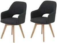 Tchibo - 2 Hela St&uuml;hle &raquo;Stade&laquo; - 57x61x88cm - anthrazit -