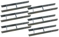 Karibu H-Anker 6er-Set - 12x12x60cm - silber -