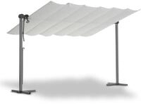 Leco Sonnendach - 400x250x220cm - silber - Polyester / Aluminium / Stahl
