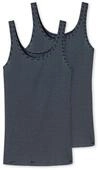 2 Schiesser Tr&auml;gertops mit Modal - Damen - Gr. 36 - dunkelblau
