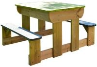 Wendi Picknick- und Matschtisch mit B&auml;nken - gr&uuml;n