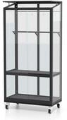 Vitavia Balkongew&auml;chshaus mit Rollfundament - 81x43x168cm - schwarz - Aluminium /