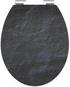 Sch&uuml;tte MDF High-Gloss WC-Sitz mit Absenkautomatik &raquo;Black Stone&laquo; - wei&szlig;