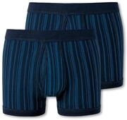 2 Schiesser Shorts in Feinripp - Herren - Gr. M/5 - dunkelblau