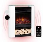Klarstein Elektrokamin Studio 5 Arc, elektrischer Kamin mit Heizfunktion Heizl&uuml;fter