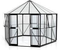 Vitavia Gew&auml;chshaus Pavillion 9 m&sup2; inkl. Fundamentrahmen - 383x333x284cm - schwarz